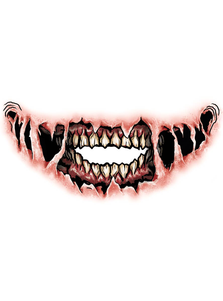 Tinsley Transfers Zombie Mouth Face Tattoo Kit with Makeup - Alterante Image