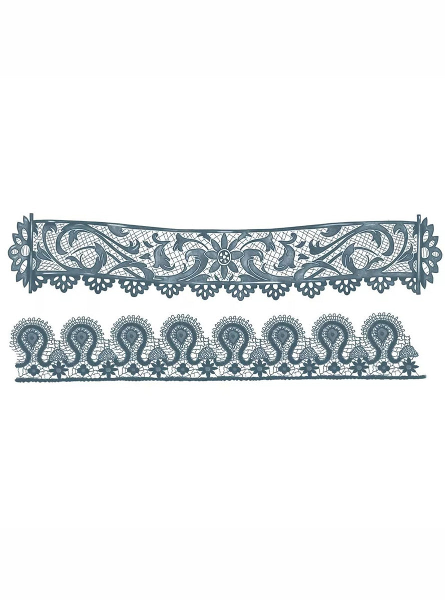 Body Band Lace Choker Deluxe Temporary Tattoo - Alternative Image