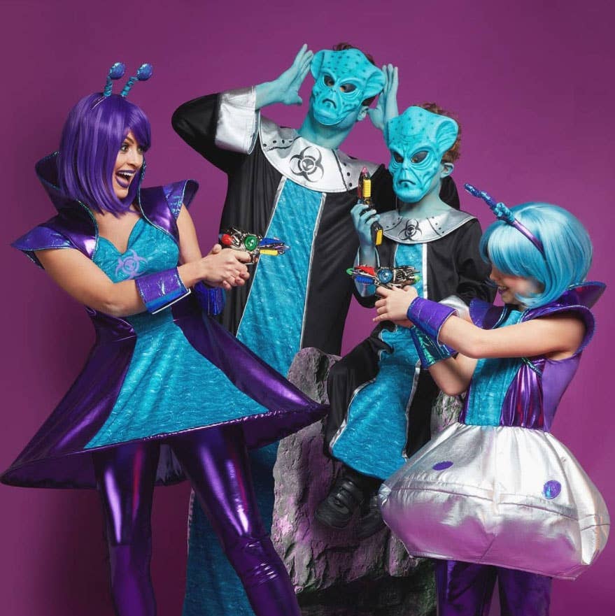 Blue Alien Lord Boys Costume - Lifestyle Image