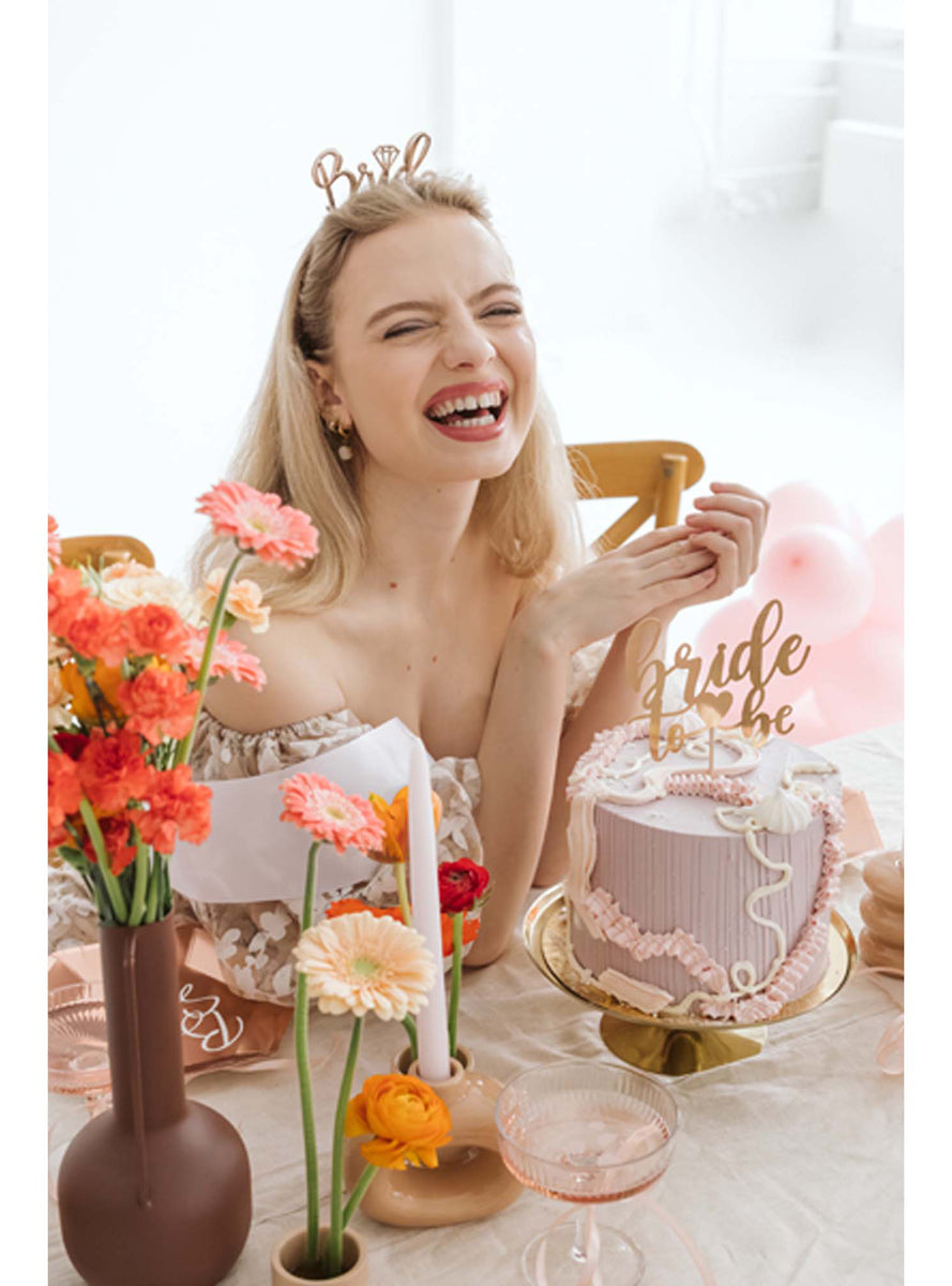 Bride Rose Gold Hens Night Headband — Lifestyle Image 1