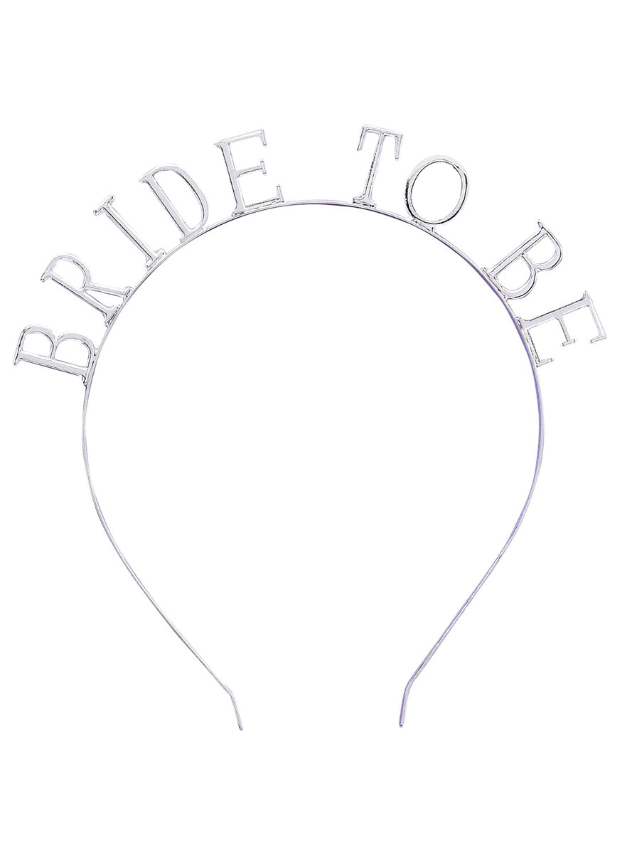 Bride Squad Silver Bride To Be Hens Night Headband — Main Image