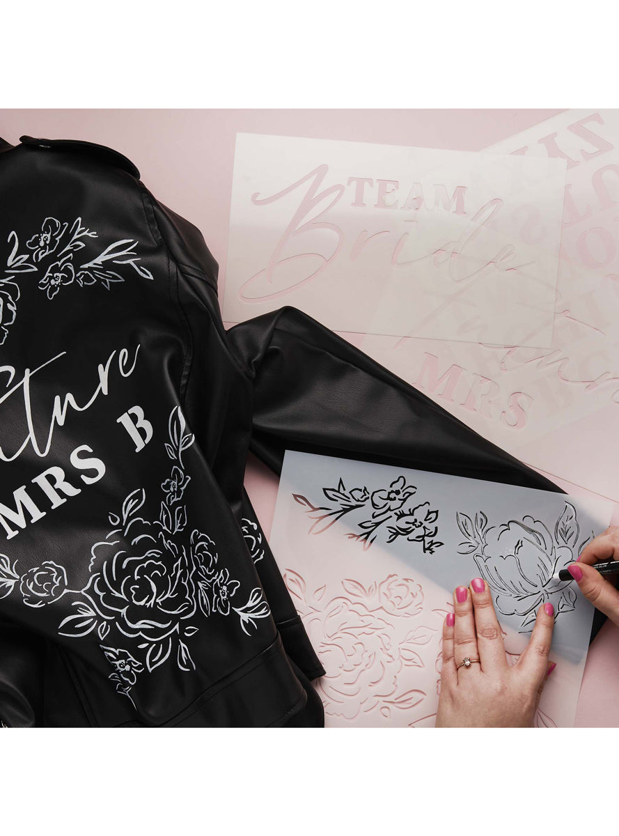 Bride To Be Future Mrs Hens Party Clothing Stencil Kit — Lifestyle Image 2