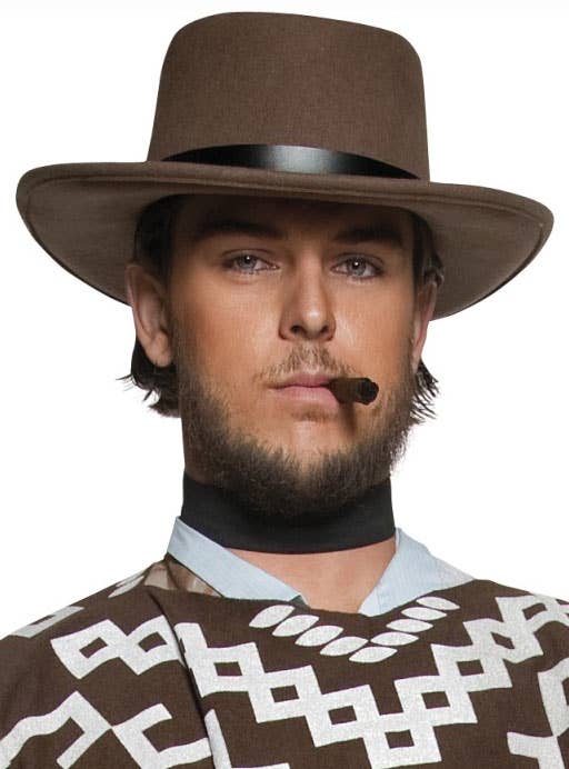 Authentic Western Wandering Gunman Brown Cowboy Hat - Main Image
