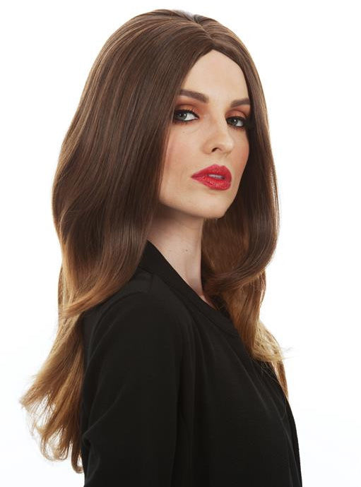 Brunette Beauty Womens Long Brown Costume Wig - Main Image