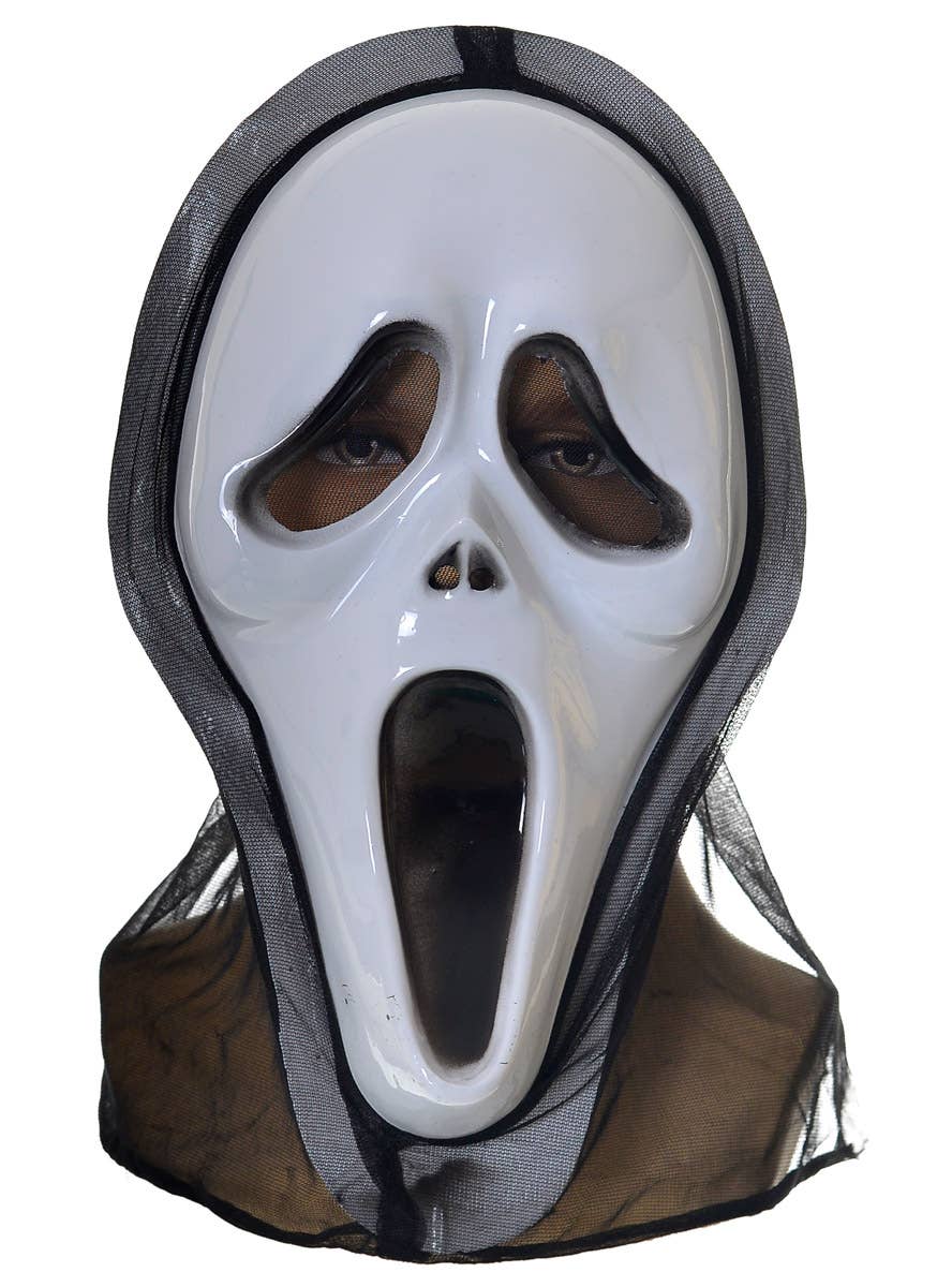 Image of Plastic Ghostface Halloween Costume Mask