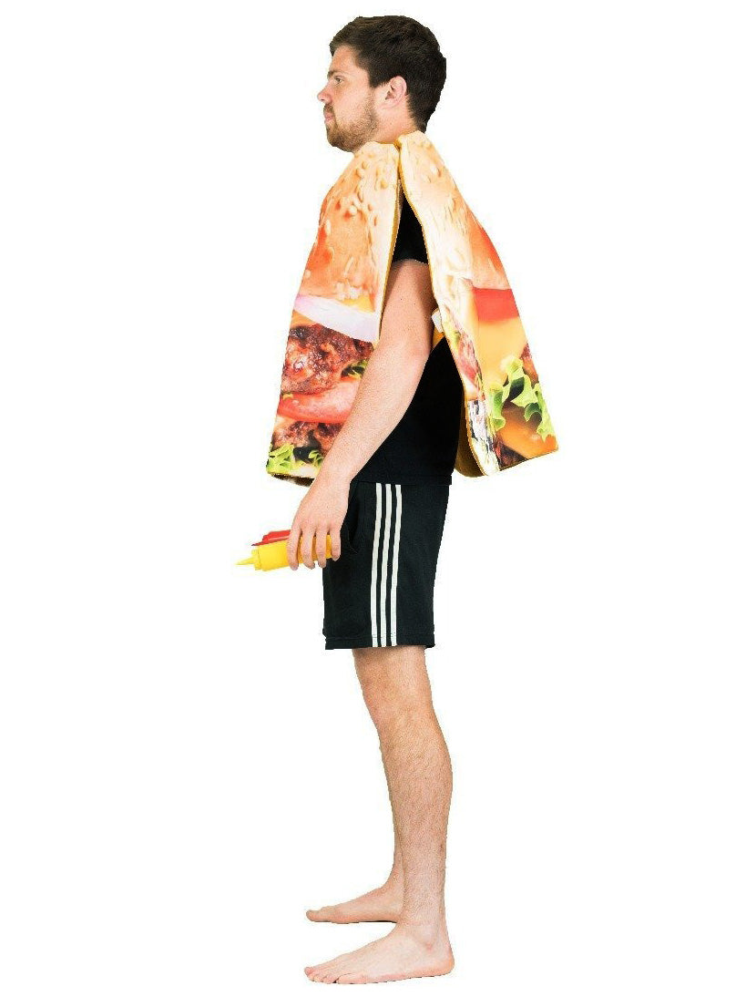 Burger Novelty Adults Food Costume - Side Image