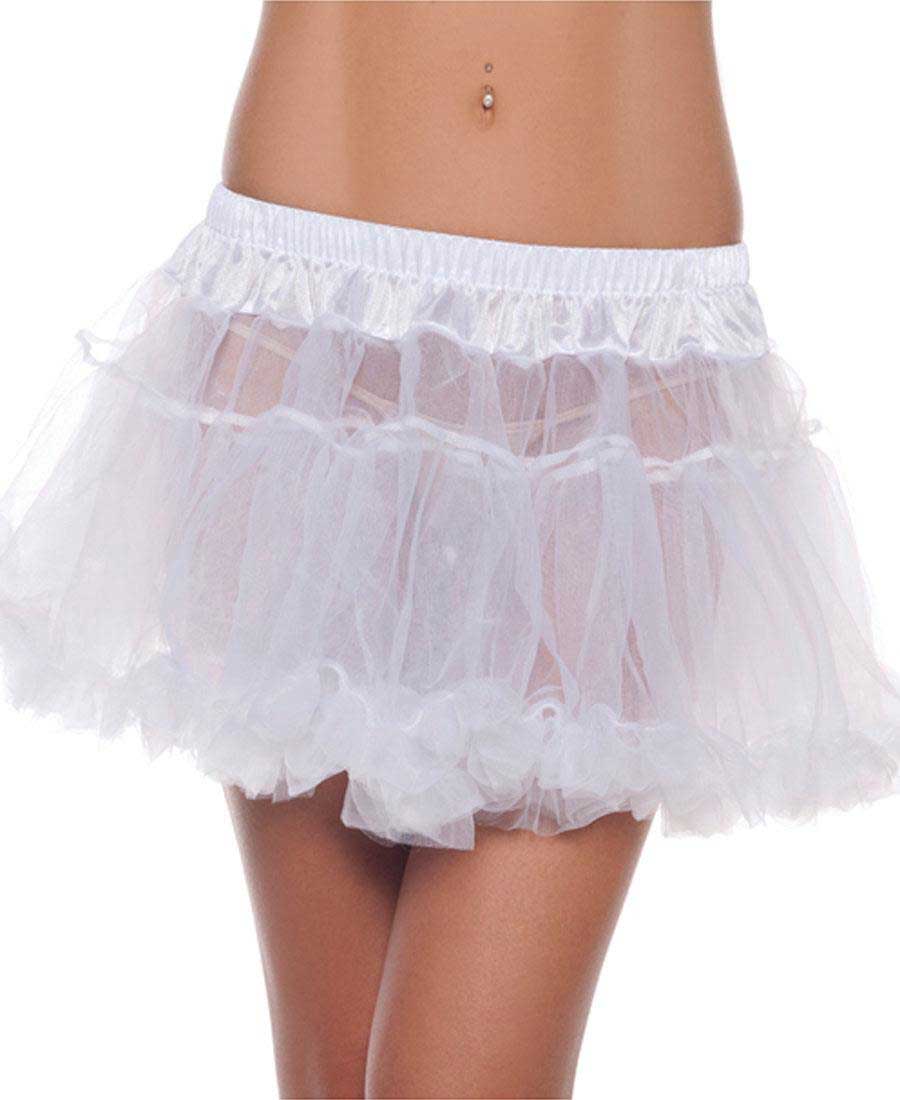 White Fluffy Layered Costume Petticoat