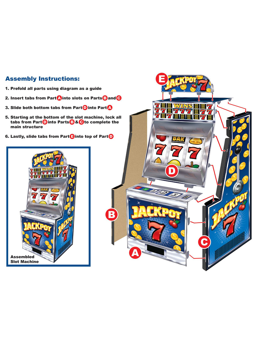 Casino Party 152cm 3D Slot Machine Party Prop — Instructions Image