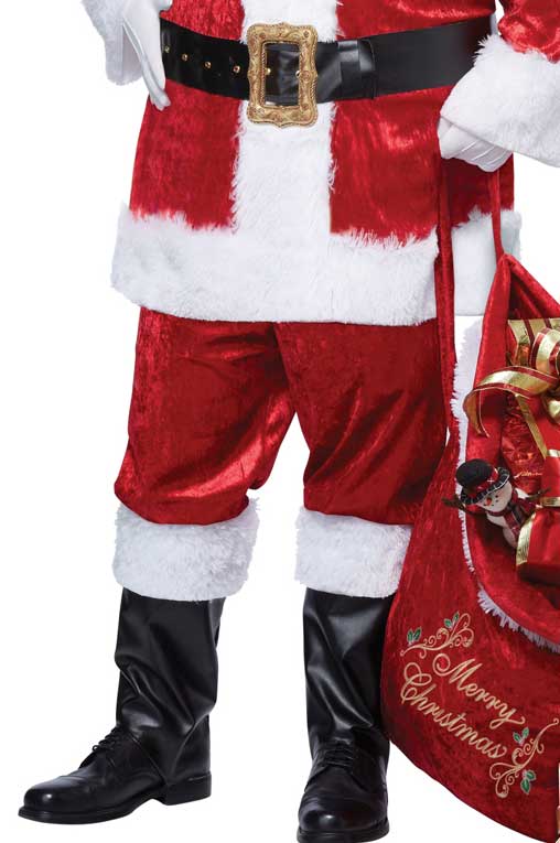 Men's Santa Suit Classic Velvet Father Christmas Costume Alternative