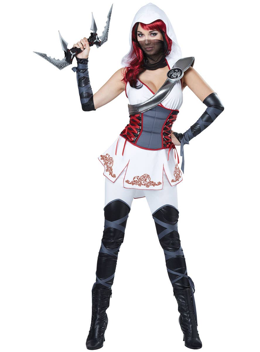 Sexy Women's Ninja Assassin Fancy Dress Costume Alt Image
