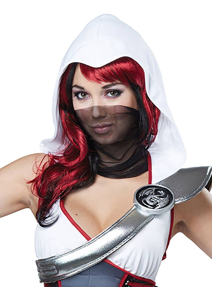 Sexy Women's Ninja Assassin Fancy Dress Costume Hood Image
