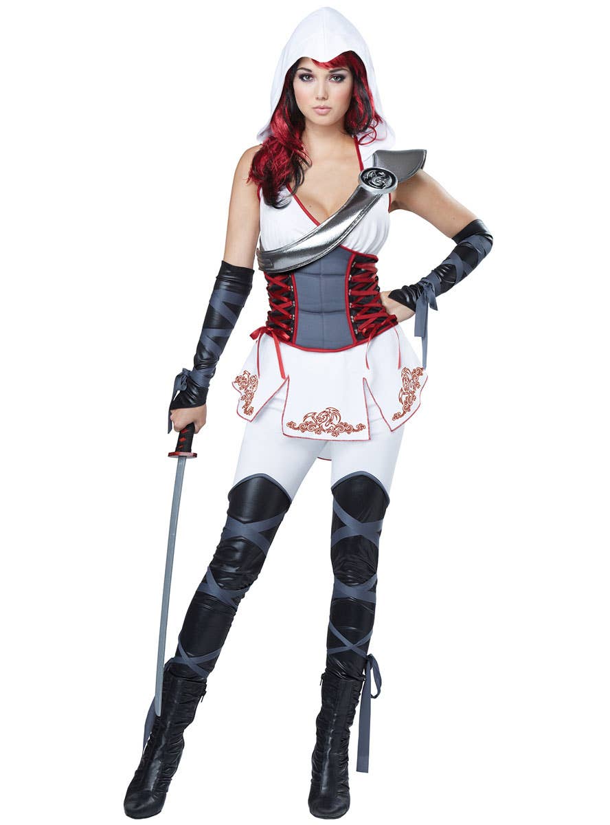 Sexy Women's Ninja Assassin Fancy Dress Costume Main Image