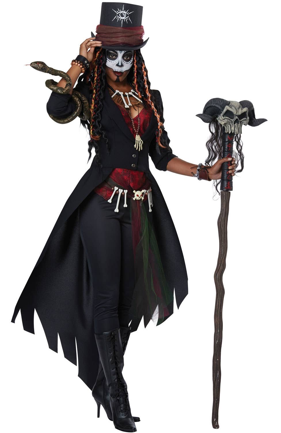 Witch Doctor Voodoo Master Women's Wicked Costume Image 4