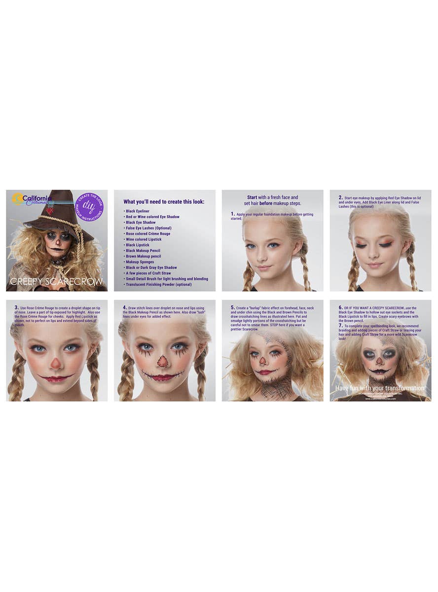 California Costumes Women's Creepy Scarecrow Halloween Costume Booklet Image