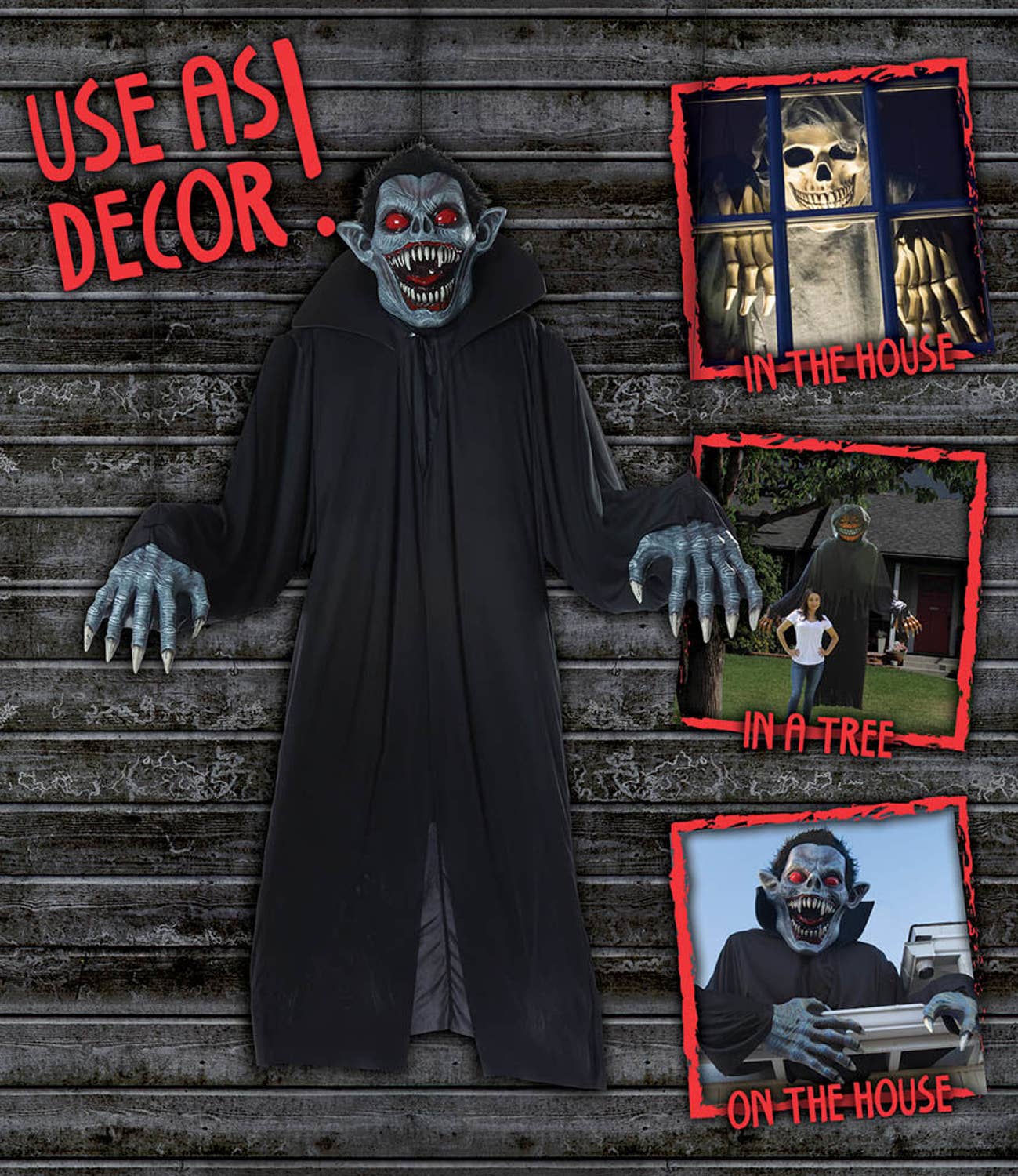 Towering Terror 8ft Adult's Dracula Vampire Haloween Costumes and Decoration View 5