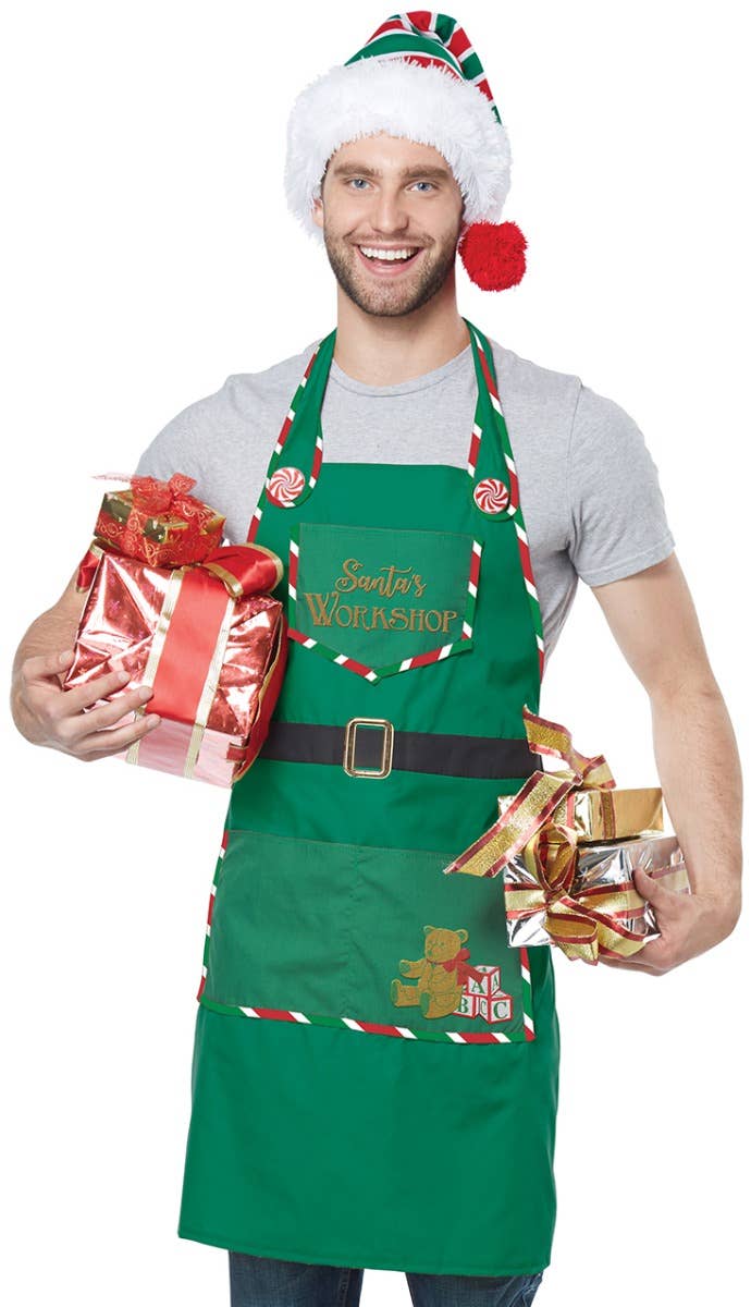 Image of Santa's Helper Workshop Elf Christmas Apron