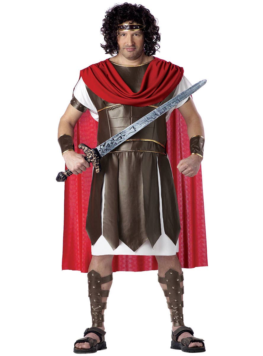 Plus Size Men's Roman Gladiator Fancy Dress Costume Mian Image