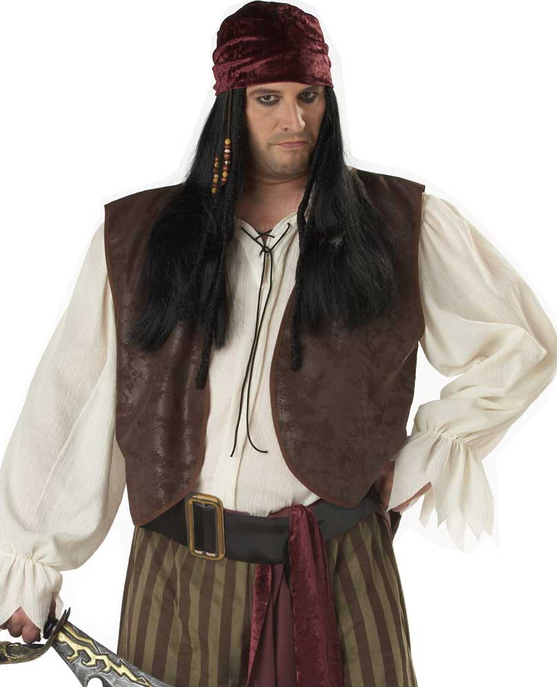 Men's Plus Size Rogue Pirate Costume Main Image