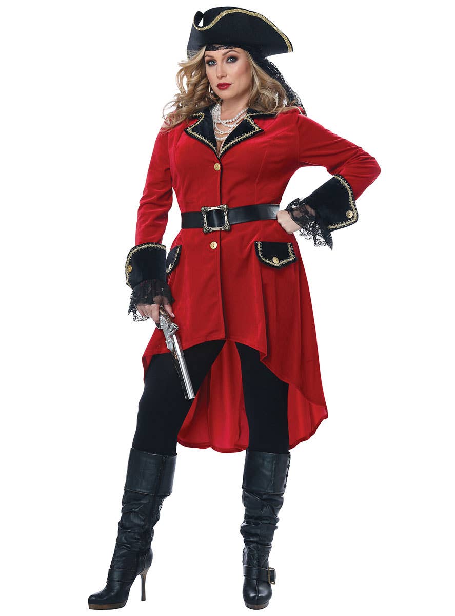 High Seas Heroine Womens Plus Size Pirate Costume - Main Image
