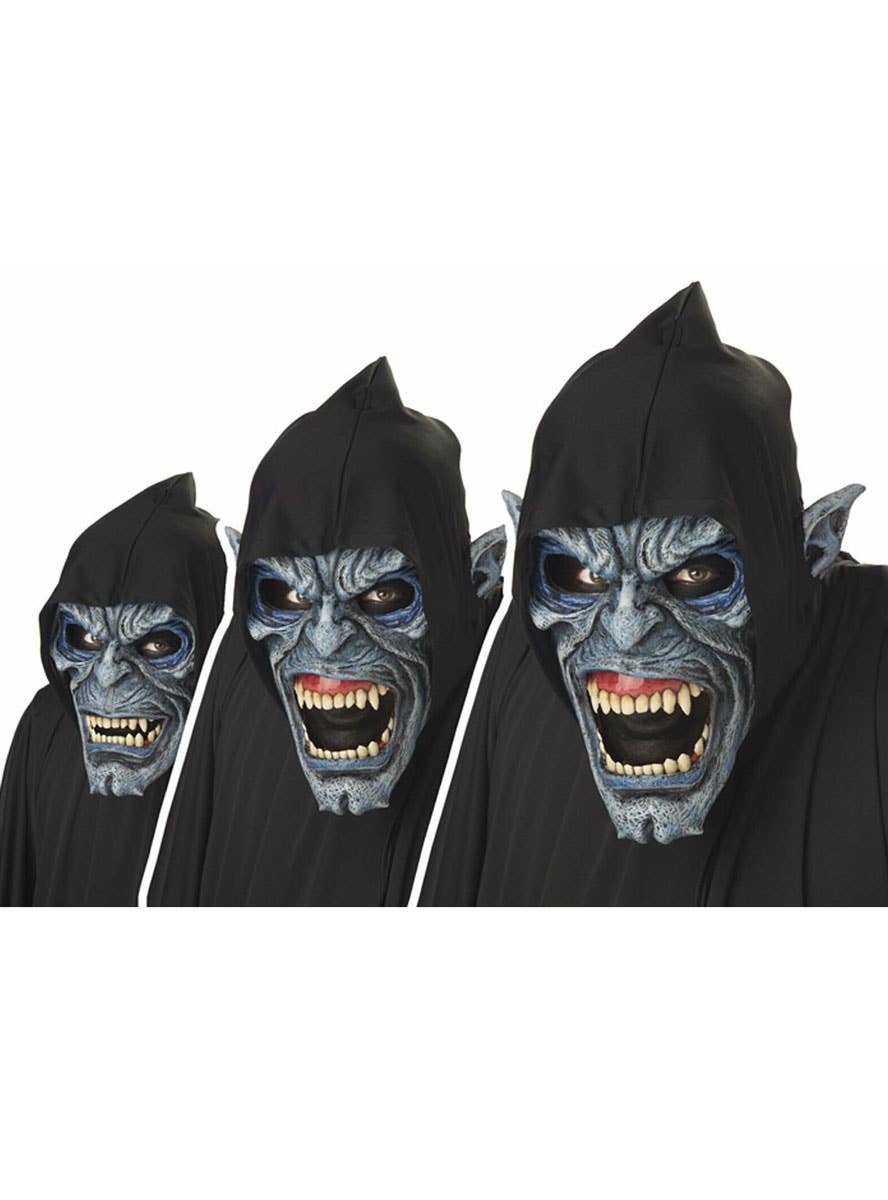 Deluxe Night Stalker Vampire Ani-Motion Halloween Costume Mask Accessory View 4