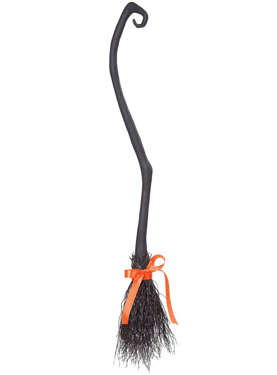Halloween Crooked Black Deluxe Witches Broom California Costumes Orange Ribbon Image