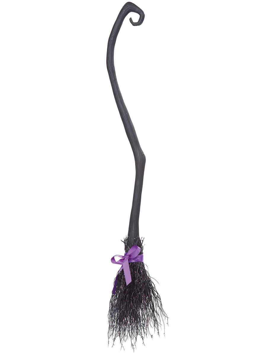 Halloween Crooked Black Deluxe Witches Broom California Costumes Purple Ribbon Image