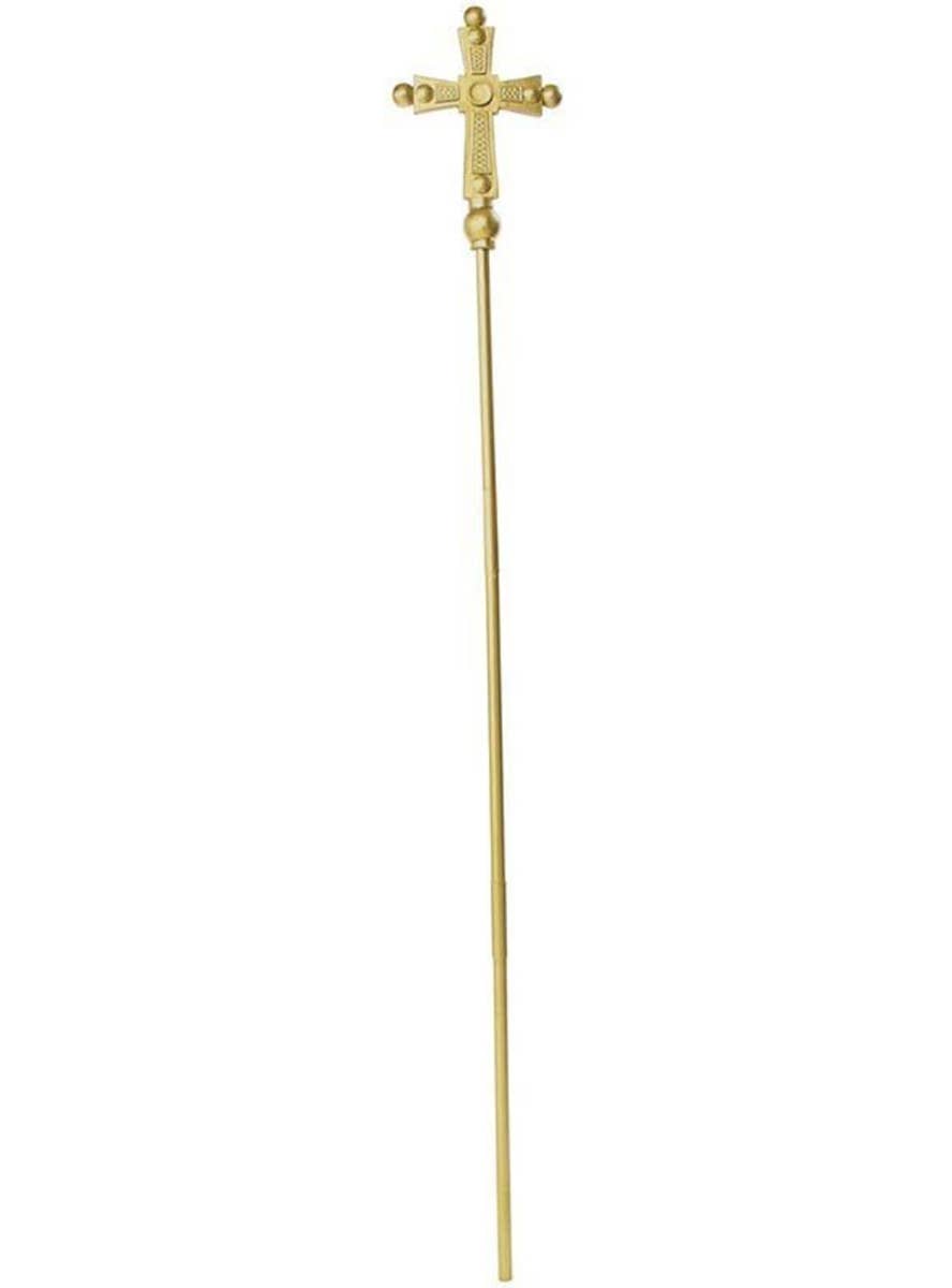 Gold Pope Costume Accessory Staff Main Image