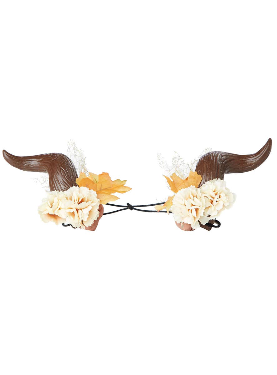 Women's Brown Woodland Fairy Costume Horns Alternative Image