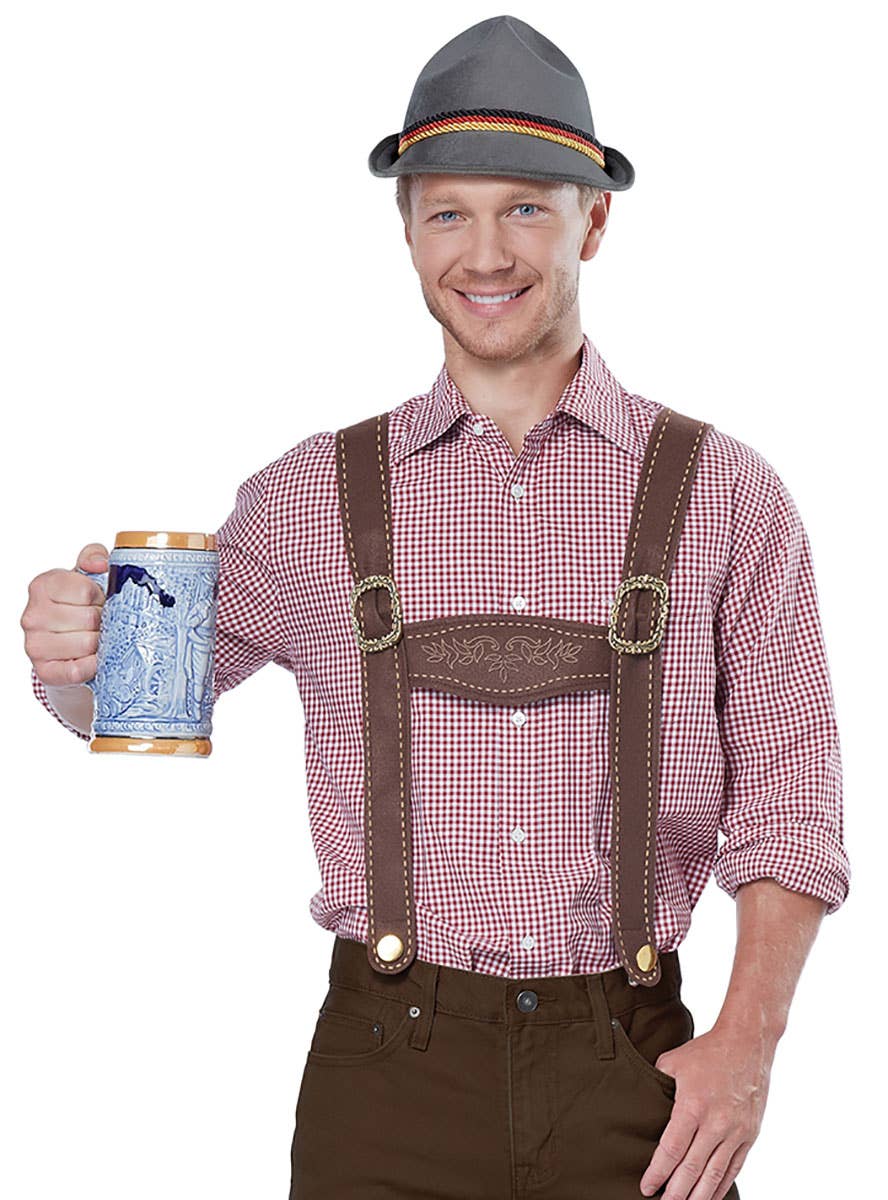 Men's Oktoberfest German Lederhosen Costume Set