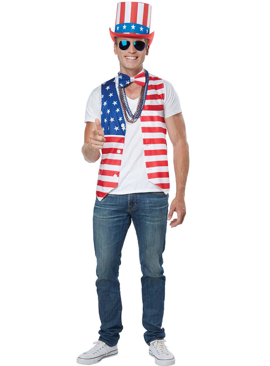 July 4th Men's American Patriot Fancy Dress Costume - Image 3