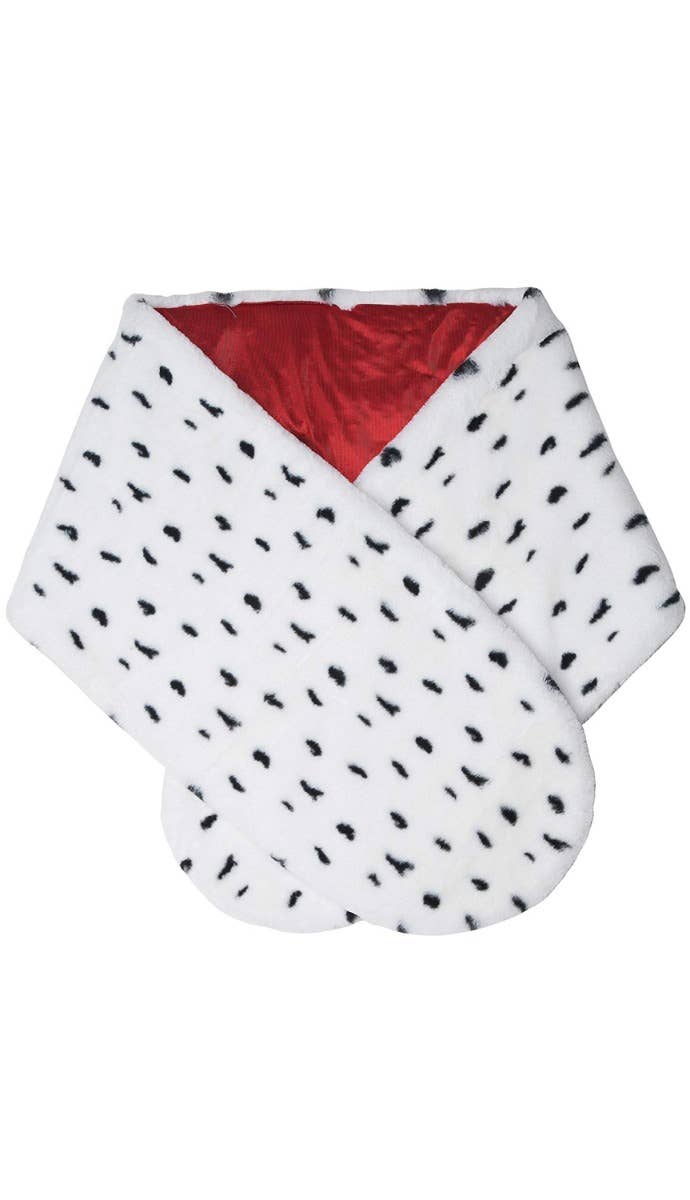 Image of Deluxe Faux Dalmatian Fur Stole Costume Accessory - Second  Image
