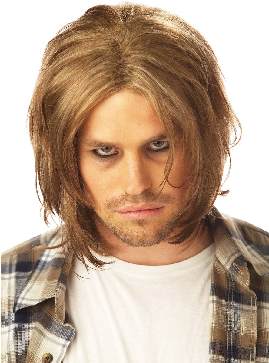 Men's Grunge Mid Length 90's Costume Wig