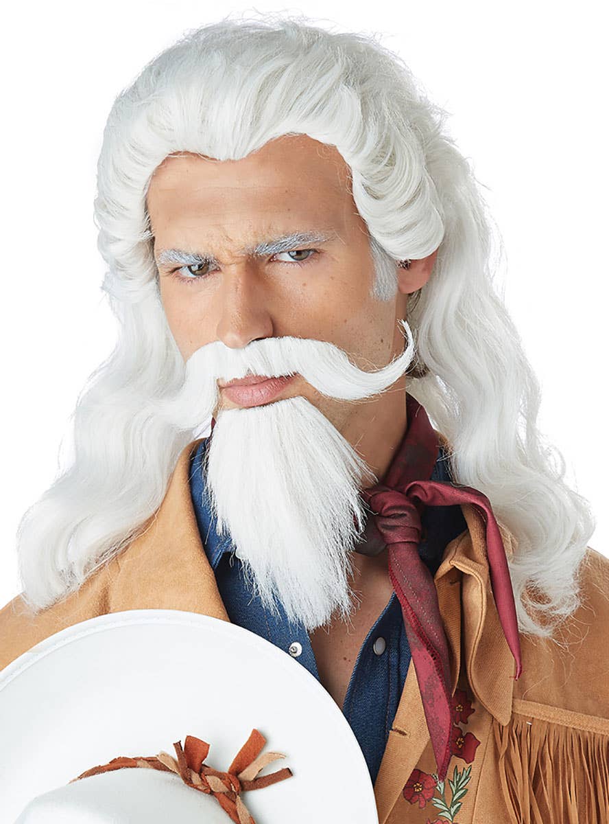 Image of Buffalo Bill Mens Wild West Wig and Beard Set - Main Photo