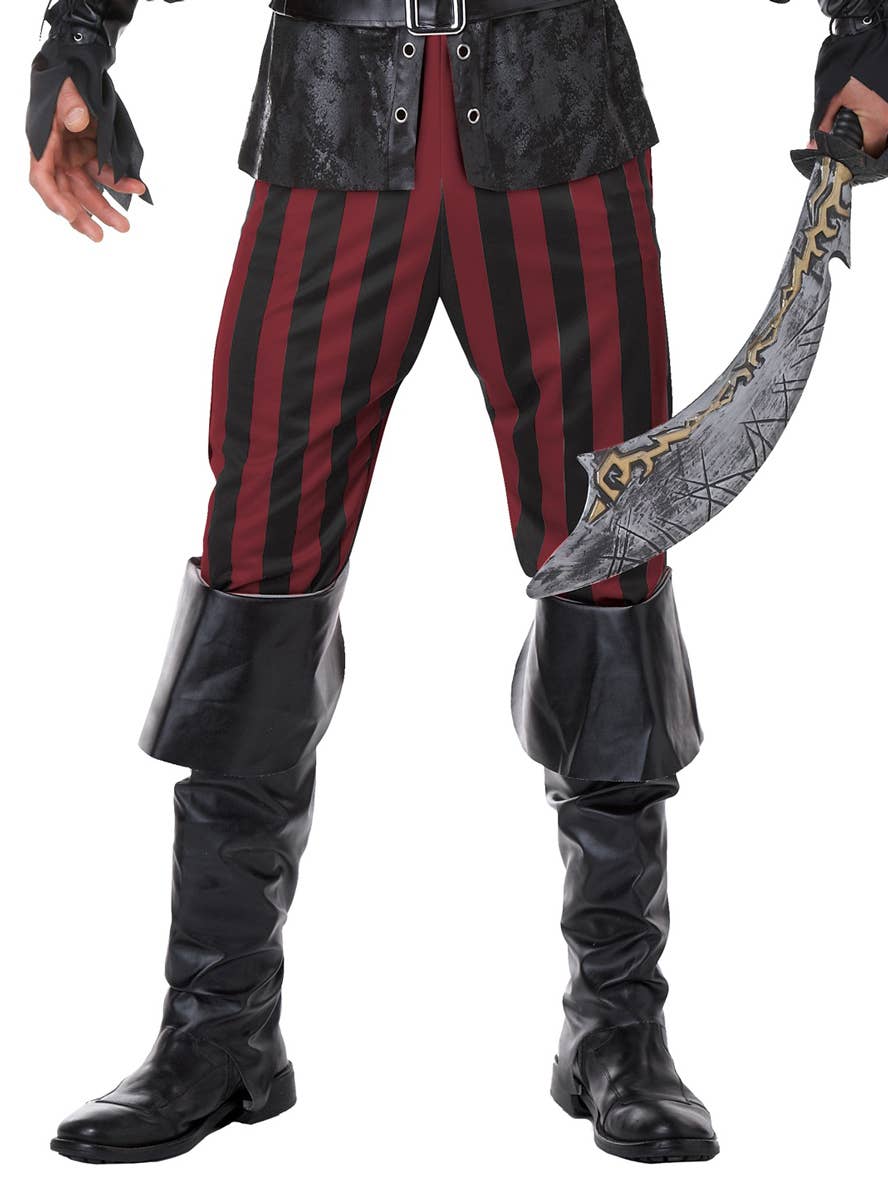 Men's Ruthless Rogue Pirate Costume Close Up Pants Image