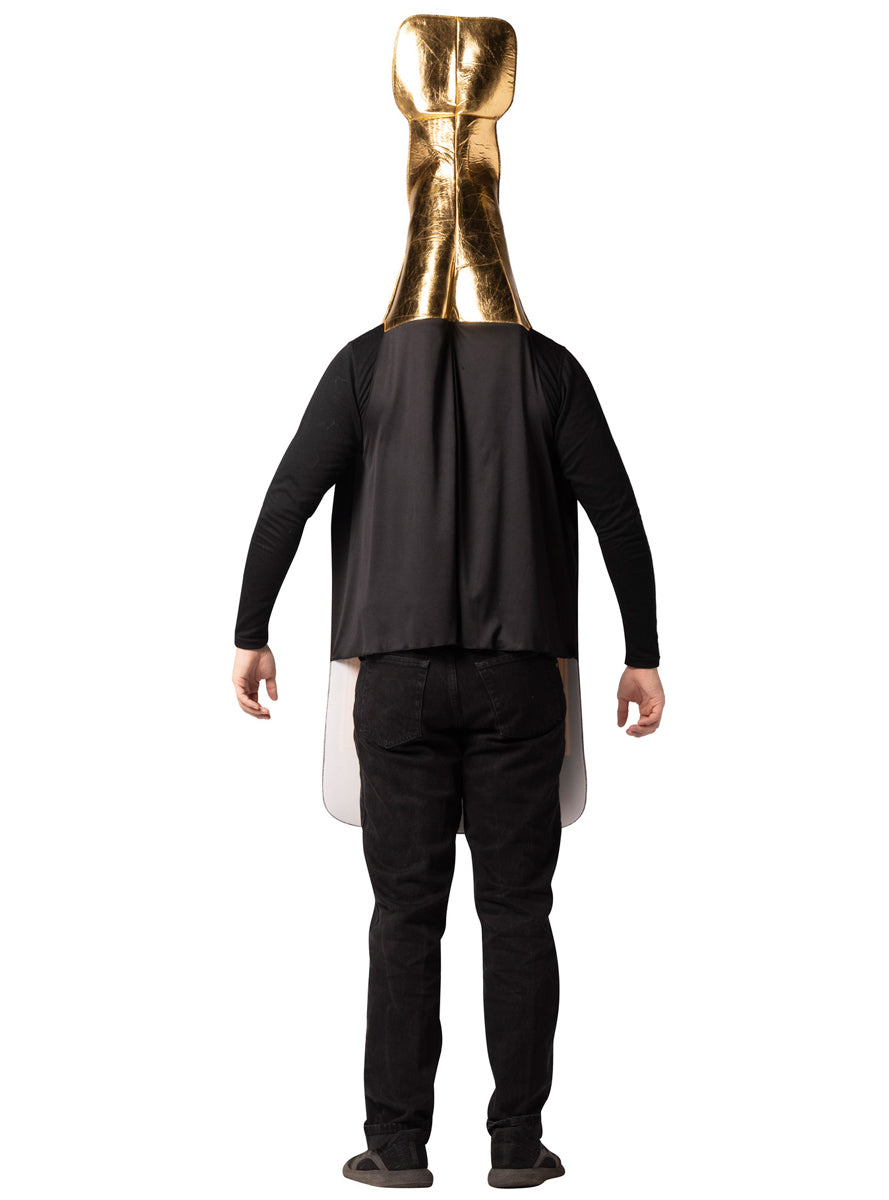 Champagne Bottle Novelty Adults Costume - Back Image