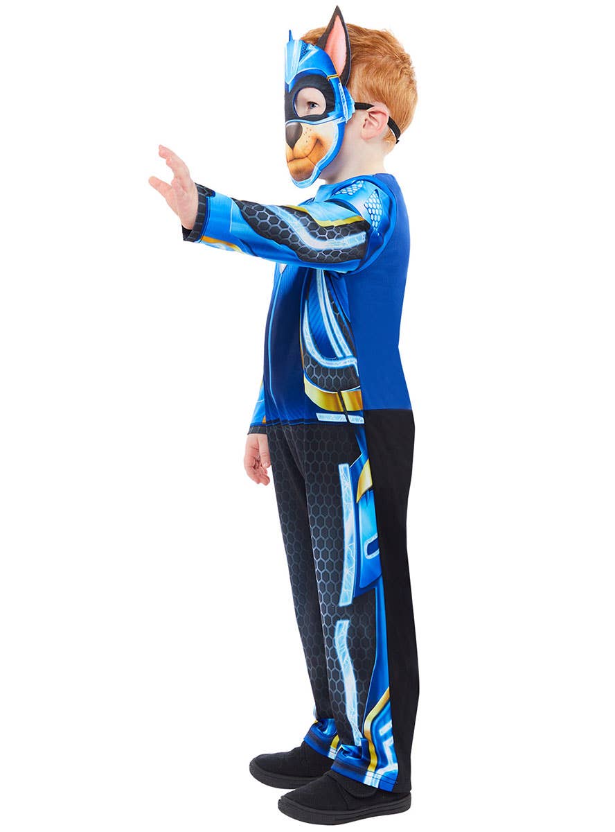 Image of Mighty Paw Patrol Movie Boys Glow In The Dark Chase Costume - Side