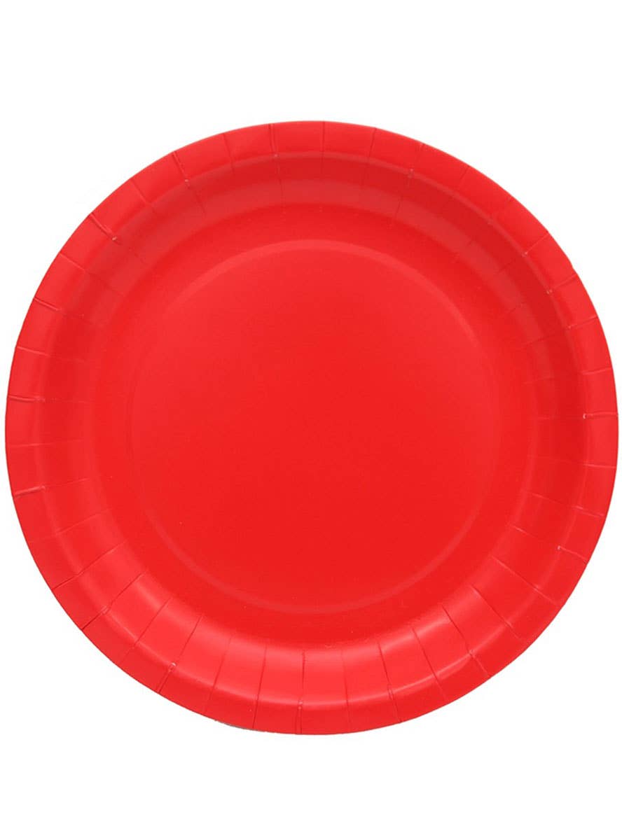 Image of Cherry Red 20 Pack 23cm Round Paper Plates