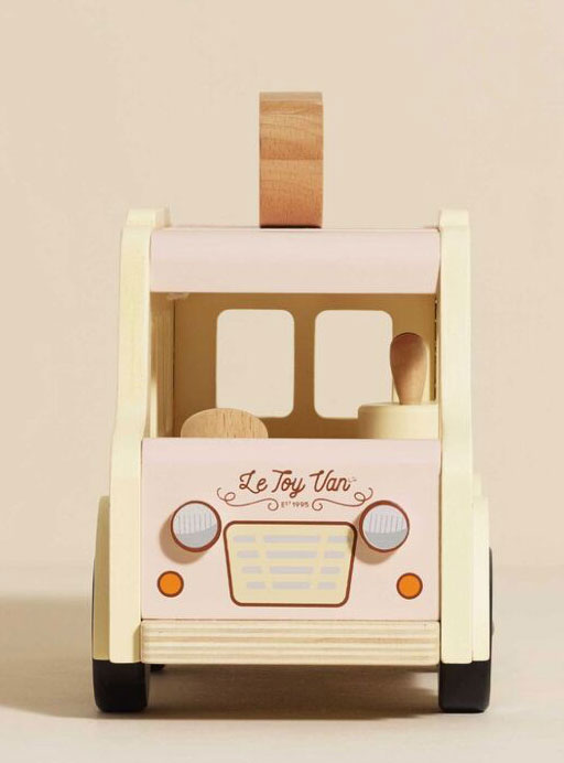 Childrens Wooden Ice Cream Van Toy - Front Image