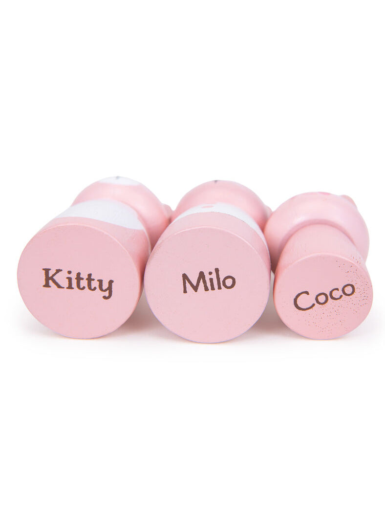 Childrens Wooden Kitty Milkshake Van Toy - Accessory Image 2