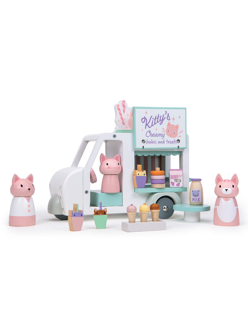 Childrens Wooden Kitty Milkshake Van Toy - Alternate Image 3