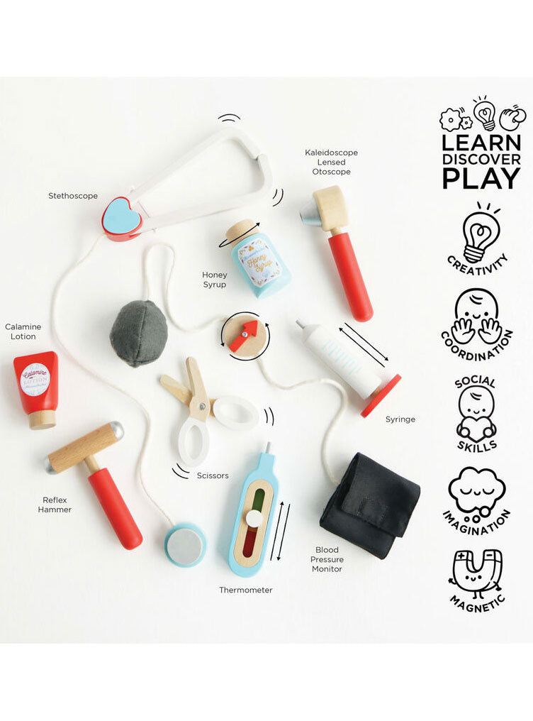 Childrens Wooden Pretend Doctors Kit - Alternate Image 2