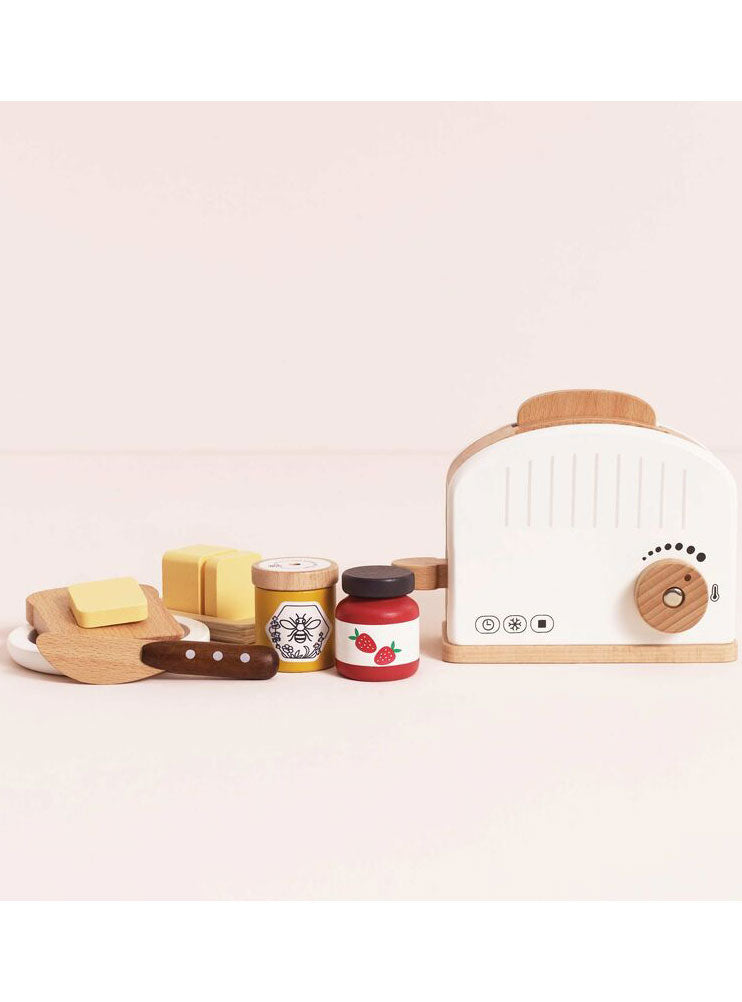 Childrens Wooden Pretend Toaster Set - Alternate Image 2
