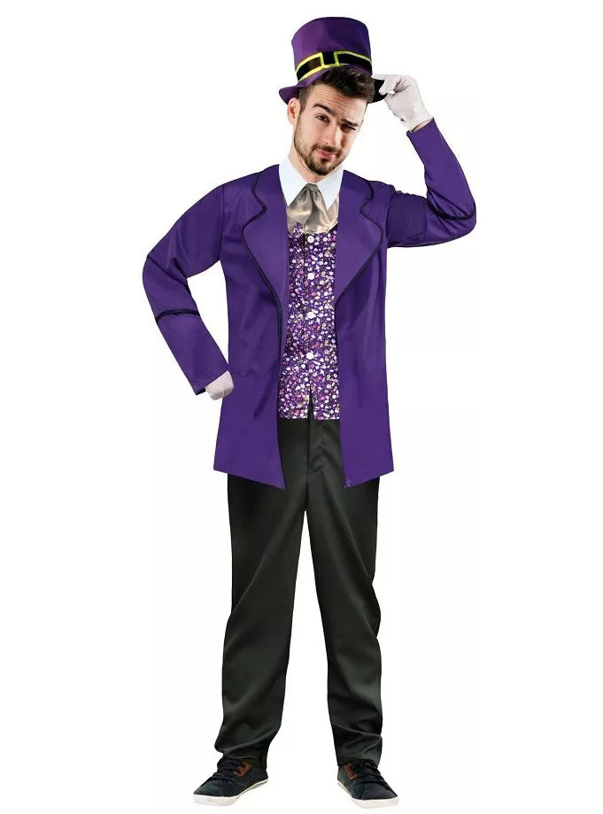 Chocolatier Mens Wonka Inspired Character Costume - Main Image