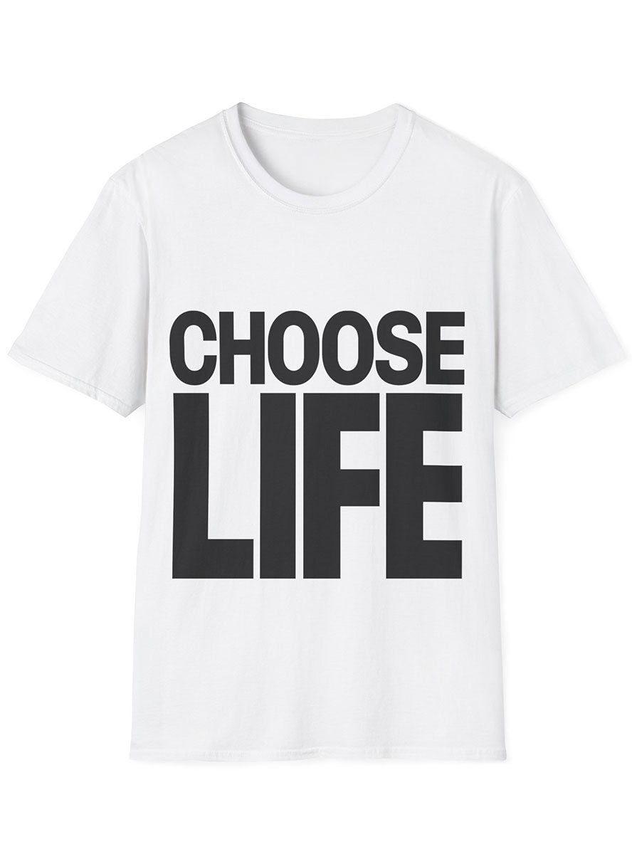 Mens Choose Life Wham 80s Costume Shirt - Front Image