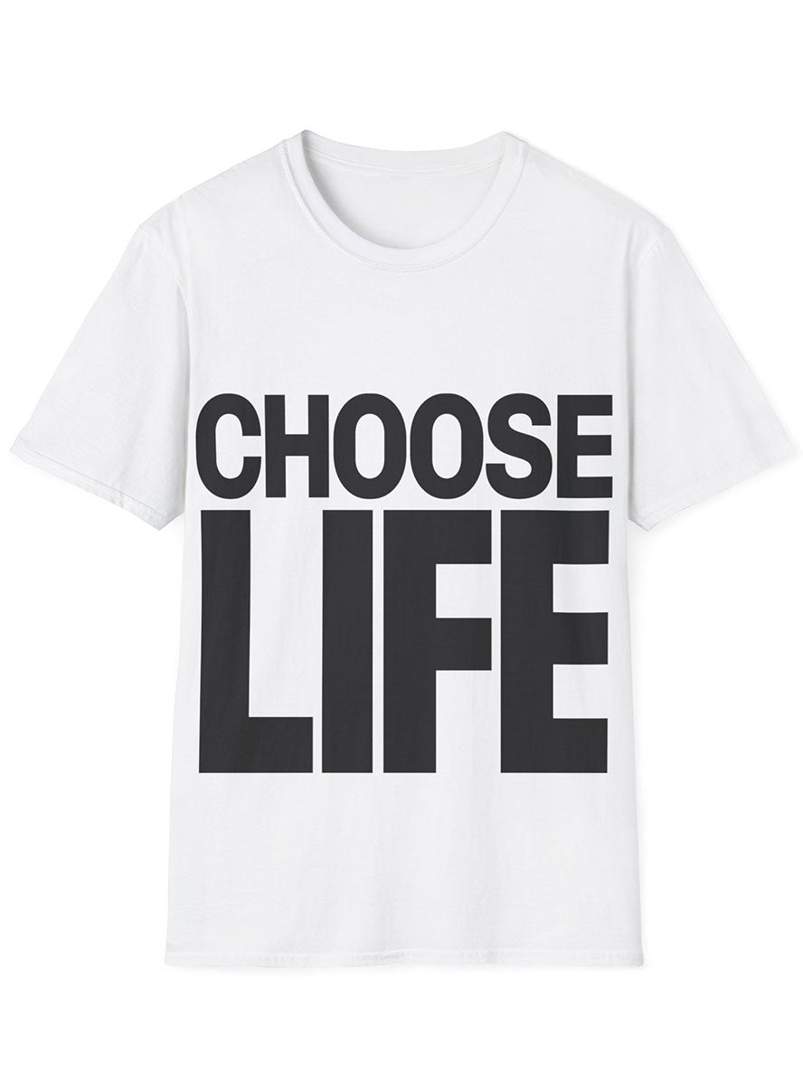 Mens Choose Life 80s Costume Shirt in Plus Size