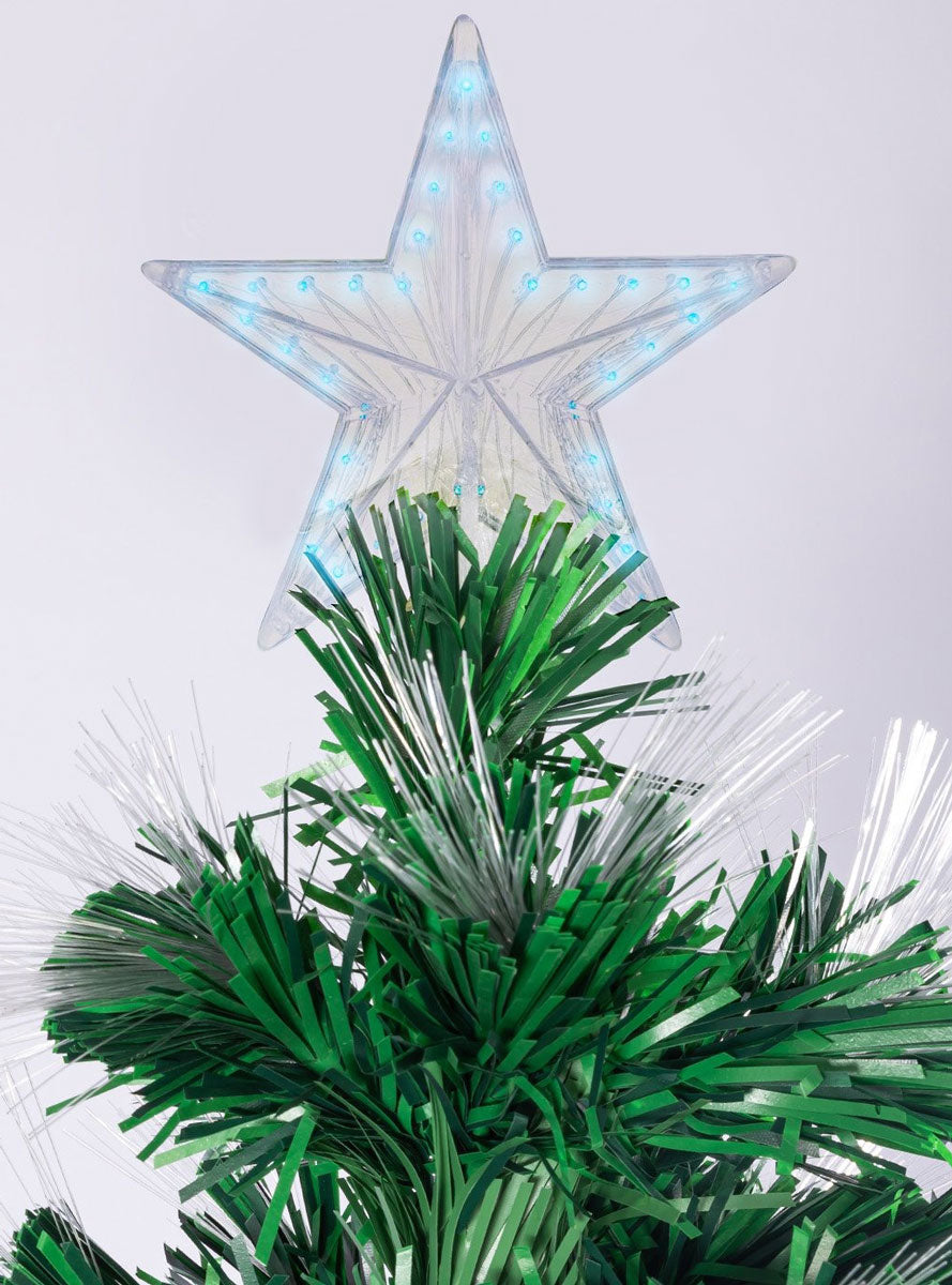 Christabelle Prelit Rainbow Lights Christmas Tree With Stars 150cm Close Image