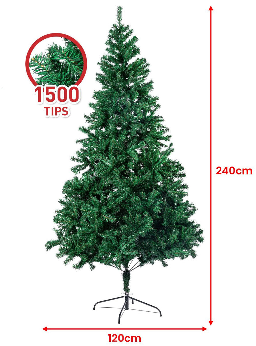 Christabelle Classic Green Christmas Tree 240cm Dimensions Image