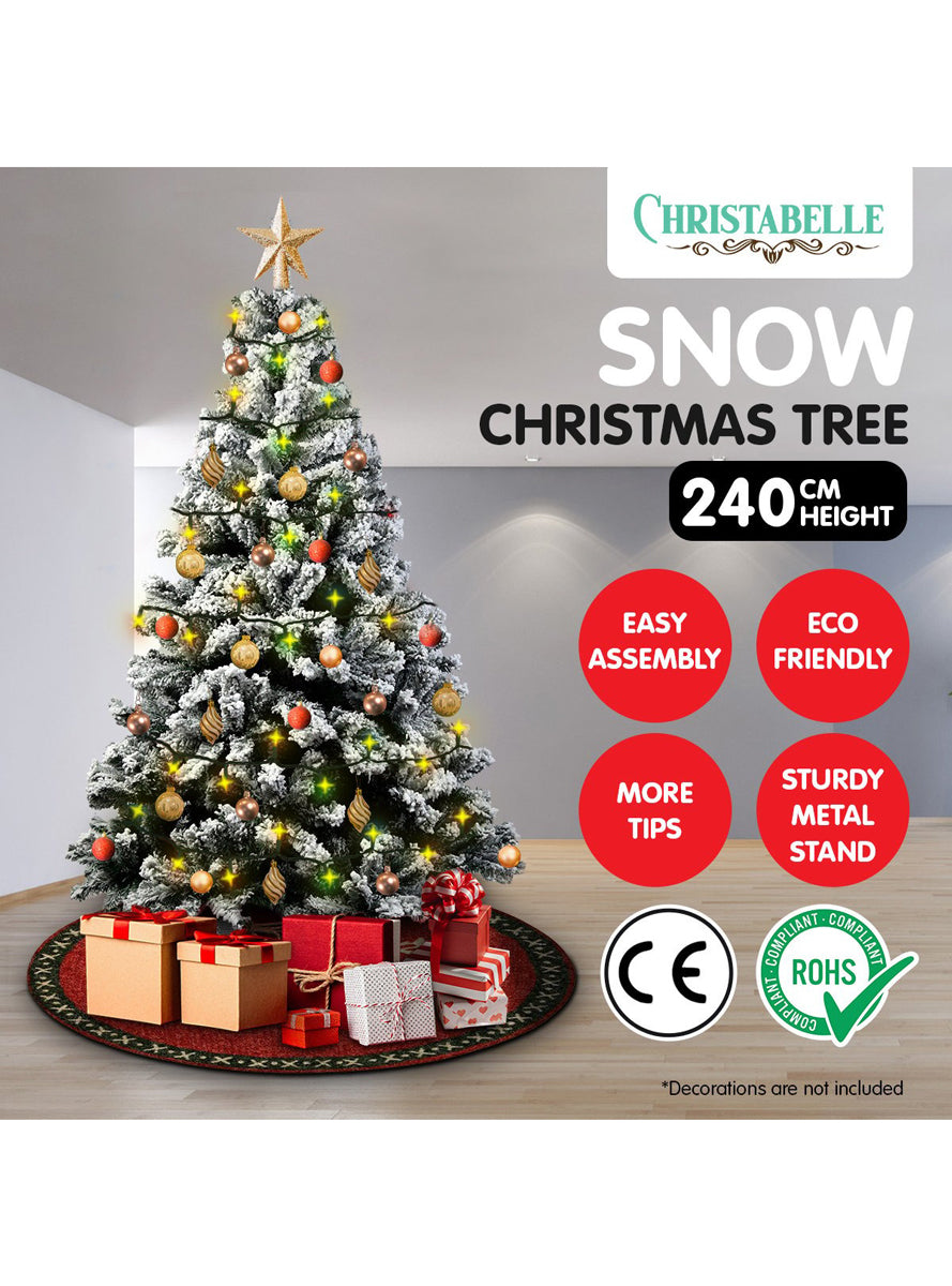 Christabelle 240cm Snow Tipped Christmas Tree - Info Image