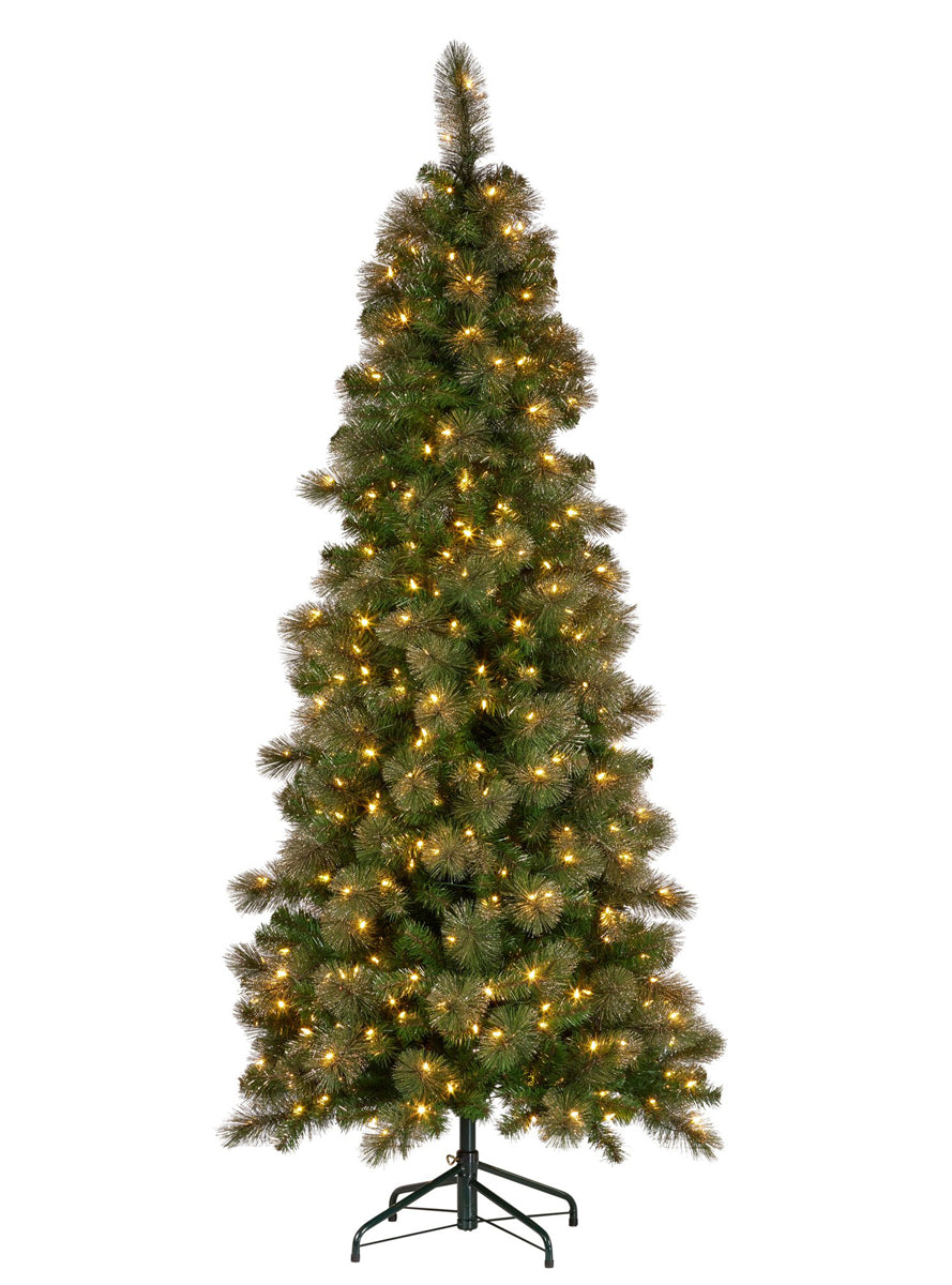 Christabelle Gold Glitter Prelit Pine Needle Christmas Tree - Alternate Image 2