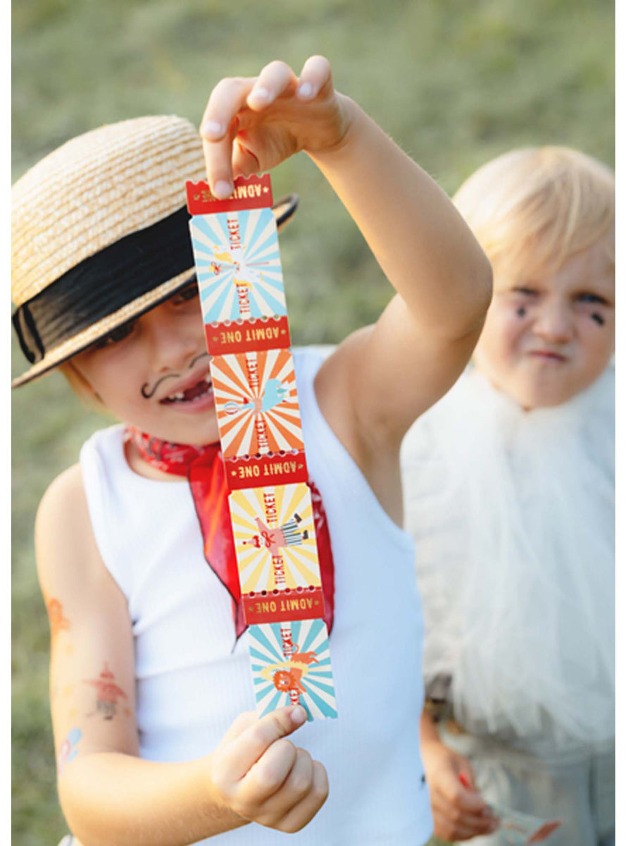 Circus Party 36 Pack Stickers And Entry Tickets — Lifestyle Image 2